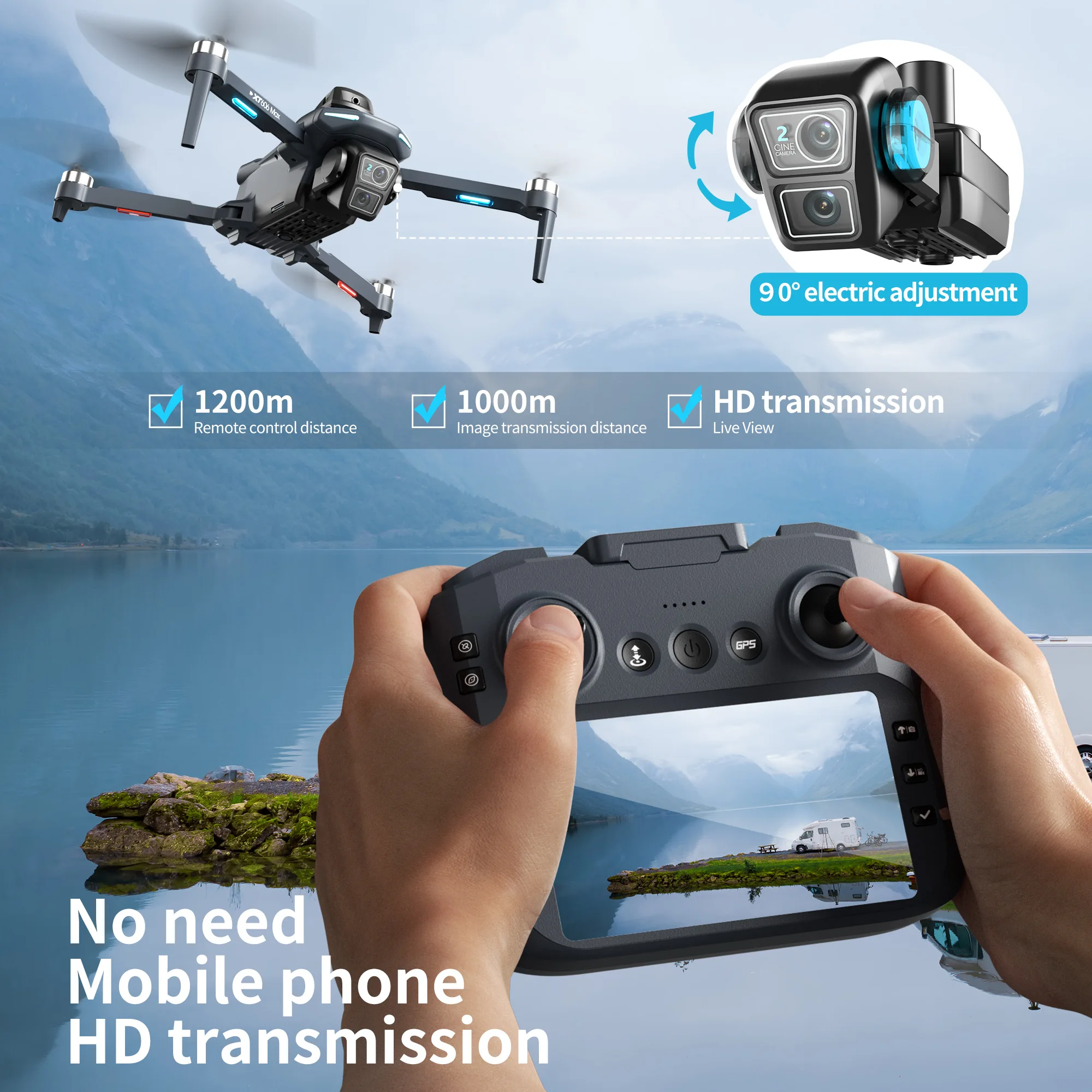 Original XT606 MAX GPS Drone 4 - Drone Multispectral review and price