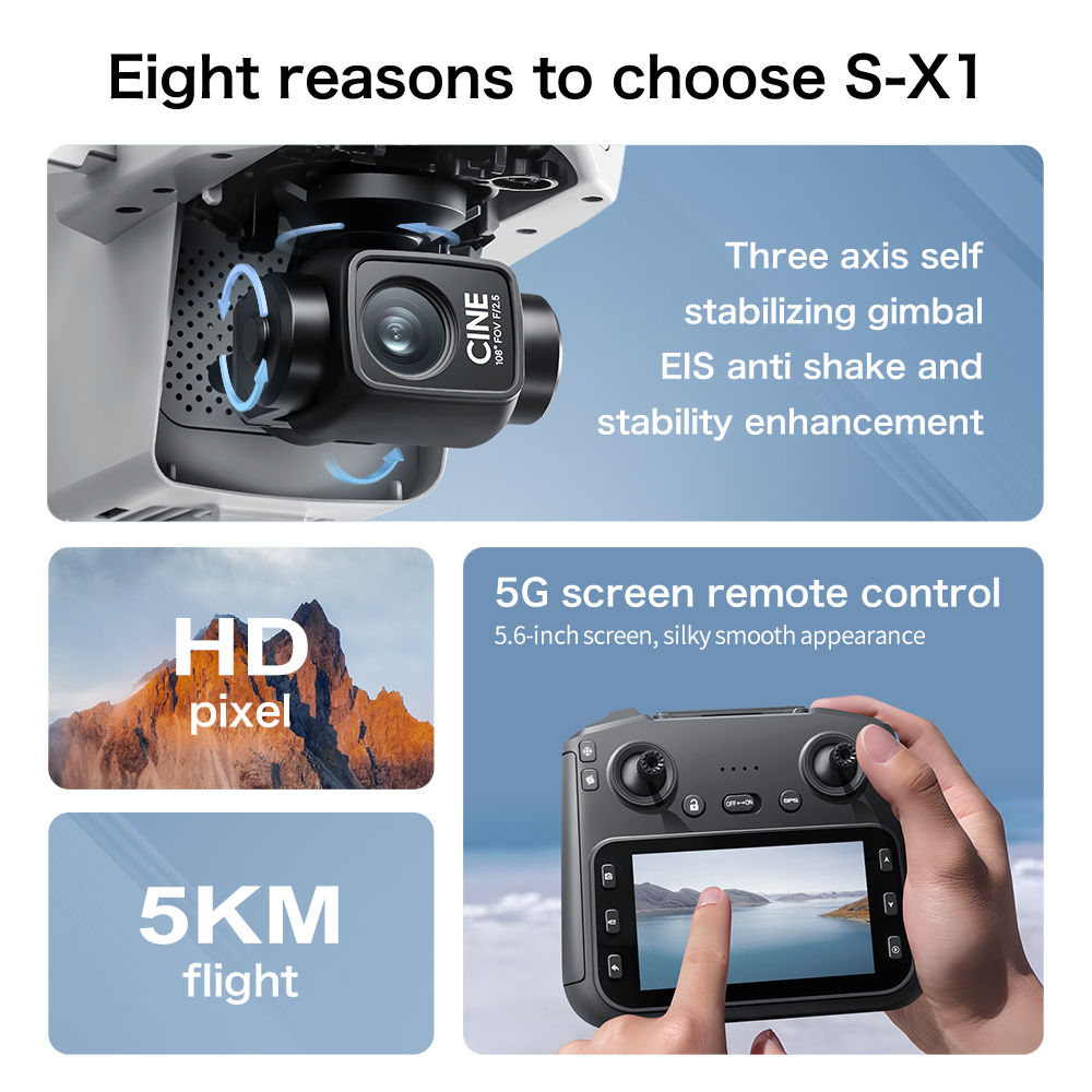 S-X1 MAX GPS Drone with 3-Axis - Drone Thermal Imaging review and price